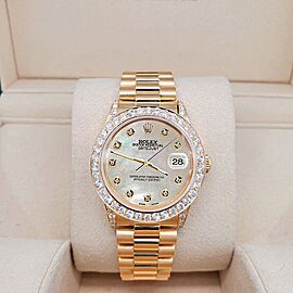 Rolex President Datejust Diamond Bezel/Lugs/Champagne MOP Dial Watch