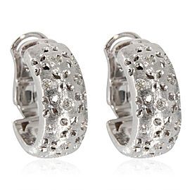 Roberto Coin Granada Clip On Hoop Earrings in 18k White Gold 0.40 CTW