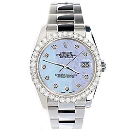 Rolex Datejust 36mm 2.7ct Diamond Bezel/Purple MOP Diamond Dial Watch