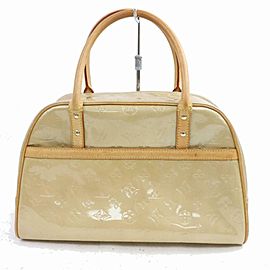 Louis Vuitton Beige-Yellowish-Green Monogram Vernis Tompkins Square Boston 871006