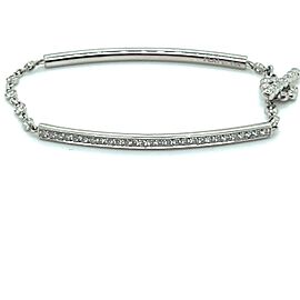 Erica Courtney Platinum and Diamond Double Bar Bracelet