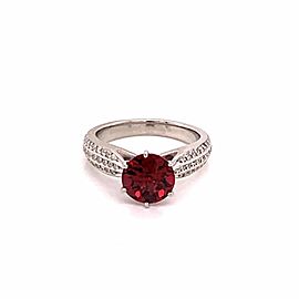 Diamond Platinum Rubellite Ring 2.43 TCW Certified $4,950 911025