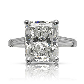 5 CARAT RADIANT CUT I COLOR VS2 CLARITY DIAMOND ENGAGEMENT RING PLATINUM GIA CERTIFIED 5 CT I VS2 BY MIKE NEKTA