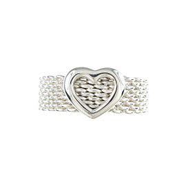 TIFFANY & Co 925 Silver Somerset Heart Ring LXGYMK-832