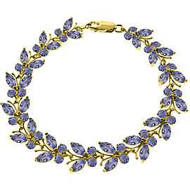 7.8 CTW 14K Solid Gold Butterfly Bracelet Tanzanite