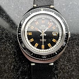 Royce Jumbo Diver LV232 Vintage 43mm Mens Watch