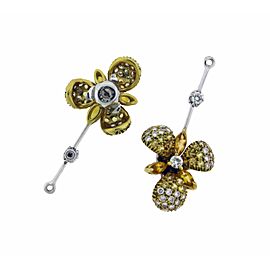 Stefan Hafner diamond and citrine studs earrings jacket / charm