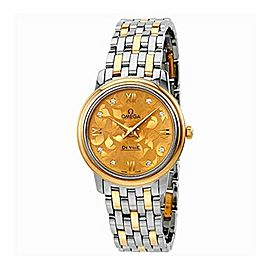 Omega De Ville Prestige Butterfly Champagne Diamond Dial Ladies Watch 424.20.27.