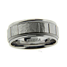 Frederick Goldman 11-7262W85-G men's wedding band in white gold size 10