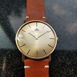 JAEGER LECOULTRE Men's 18K Gold cal.K818 Hand-Wind, c.1960s Swiss Vintage LV848