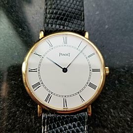 PIAGET Men's 18k Gold Altiplano 9035 Hand-Wind, c.1980s Swiss All Original LV872