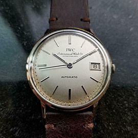 IWC Men's 18K White Gold cal.8541 Automatic w/Date, c.1960s Swiss Vintage LV956