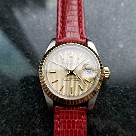 ROLEX 18k Gold & ss Ladies Oyster Datejust ref.69173, c.1989 Swiss Luxury LV975