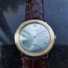 Men's Audemars Piguet Geneve 18k Solid Gold Dress Watch, c.1970s Swiss NS40BRN