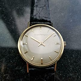 Men's Girard Perregaux Gold-Capped Manual Hand-Wind Dress Watch c.1960s MS212BLK