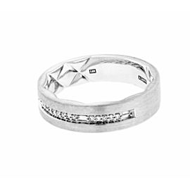 A. Jaffe Men's Metropolitan Single Line Diamond Band in 14k white gold