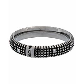 Damiani Metropolitan dream 9 diamond 5mm band ring in 18k black gold size 10.5