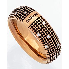 Damiani Metropolitan dream diamond 8mm band ring 18k brown gold size 10