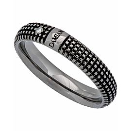 Damiani Metropolitan dream 1 diamond 5mm band ring in 18k black gold size 10.25