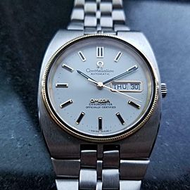 Men's Omega Constellation Day Date Automatic 18k Bezel, 1972 Swiss Vintage MX101