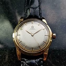 Men's Omega 14k Solid Gold Bumper Automatic ref.2577, c.1944 Vintage Swiss LV94