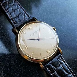 IWC Men's 18K Solid Gold cal.89 Manual Hand-Wind Dress Watch c.1950s Swiss LV539