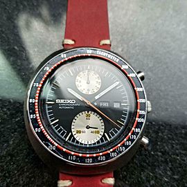 Men's Seiko Yachtman ref.6138 Day Date Auto 44mm Chronograph "UFO" 1970s GG42RED