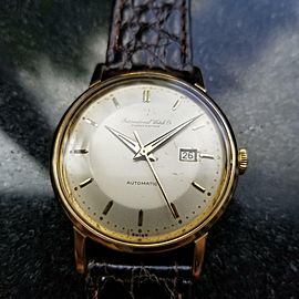 IWC Men's 18K Solid Gold 34mm 1960s Vintage Automatic Swiss Watch cal.8531 LV464