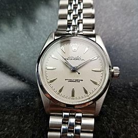 Rolex Mens Oyster Perpetual 1950s Automatic 6564 33mm Vintage Bubbleback LV480