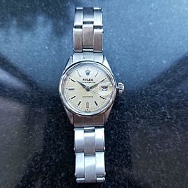 Rolex 1950s Ladies 25mm Oyster Perpetual Ladydate 6516 Automatic Stainless LV611