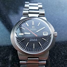 OMEGA Men's Geneve Dynamic 1970s 41mm Automatic w/Date Swiss Vintage Watch LV647