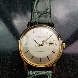 Men's IWC Schaffhausen 34mm 18k Gold Automatic Dress Watch, c.1960s LV464GRN