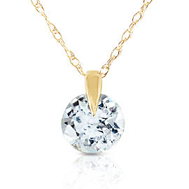 0.65 CTW 14K Solid Gold Unforgettable Aquamarine Necklace