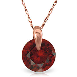 1 CTW 14K Solid Rose Gold Sundisk Garnet Necklace