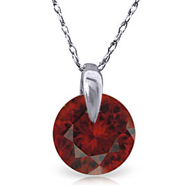 1 CTW 14K Solid White Gold Don't Rush Love Garnet Necklace