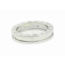 Bvlgari B.ZERO1 1 Band Ring In 18k White Gold Size 50 USA 5.5