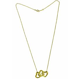 Tiffany &amp; Co Elsa Peretti Medium open heart Necklace in 18k gold