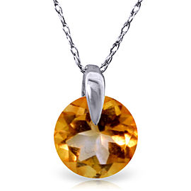 0.8 CTW 14K Solid White Gold Castles Not In Air Citrine Necklace