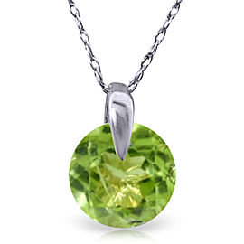 1 CTW 14K Solid White Gold Unchain My Mind Peridot Necklace