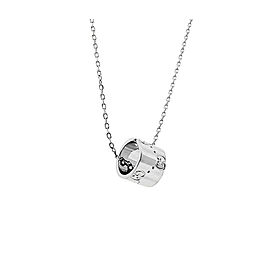 Gucci Icon Necklace In 18k White Gold New In Gucci