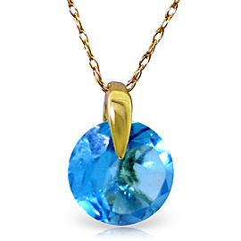 1 CTW 14K Solid Gold Express Yourself Blue Topaz Necklace