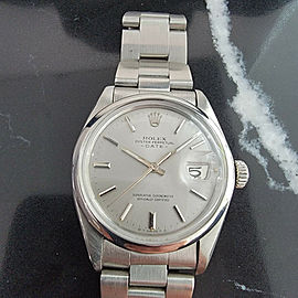 Mens Rolex Oyster Perpetual Date 1501 35mm Automatic 1970s w Rolex Paper RA248