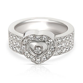 Chopard Happy Diamond Ring in 18K White Gold 1 CTW