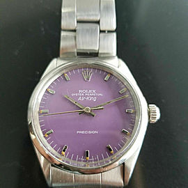 Mens Rolex Oyster Precision 1002 Air King 34mm Automatic 1970s Vintage RA115