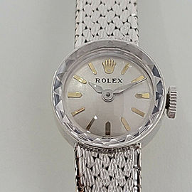 Ladies Rolex 15mm Petite Cocktail 14k White Gold Cocktail Watch 1930s w Box RA10