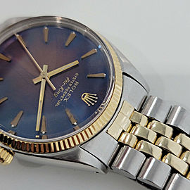 Mens Rolex Oyster Perpetual Air King 34mm 14k Gold SS Automatic 1960s RA240