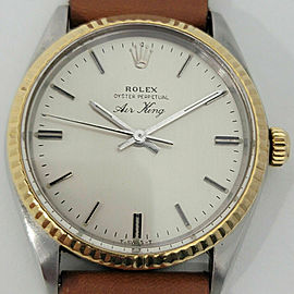 Mens Rolex Oyster Precision 5500 Air King 34mm 18k SS Automatic