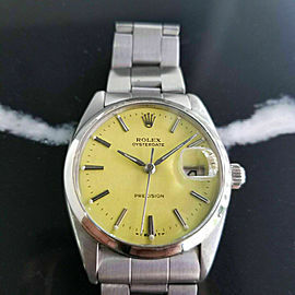 Mens Rolex Oysterdate Precision 6694 34mm Manual Wind 1960s Vintage Swiss RA108