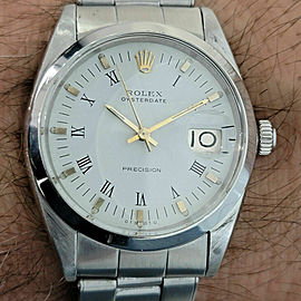 Mens Rolex Oysterdate Precision Ref 6694 34mm Hand-Wind 1960s Vintage RA189