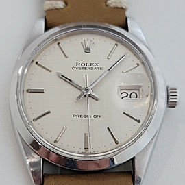 Mens Rolex Oysterdate Precision Ref 6694 34mm Manual Wind 1960s Vintage RJC196T